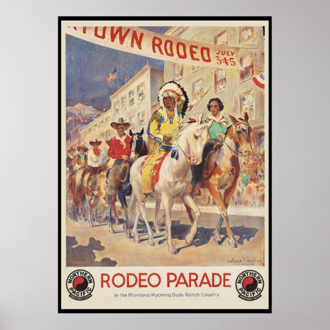 Affiches Défilé de rodéo (Devant)