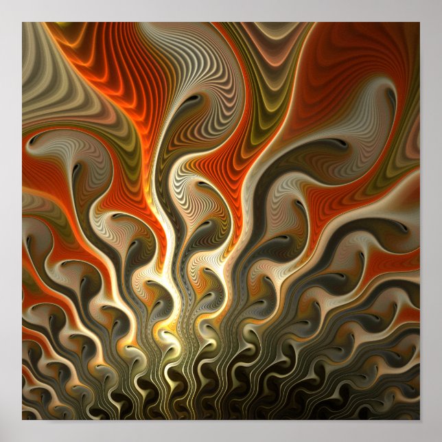 Affiches Définir les phasers Flames Abstraites (Devant)