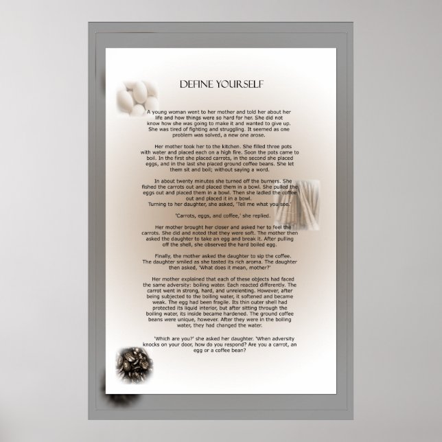 Affiches Définir soi-même (Devant)