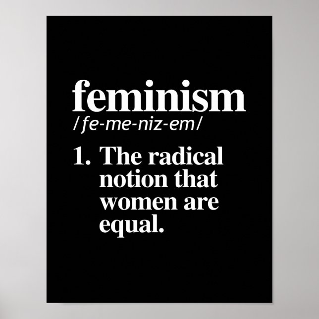 Affiches Définition du féminisme - La notion radicale que l (Devant)