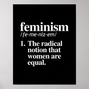Affiches Définition du féminisme - la notion radicale qui