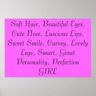 Affiches Définition d'une fille