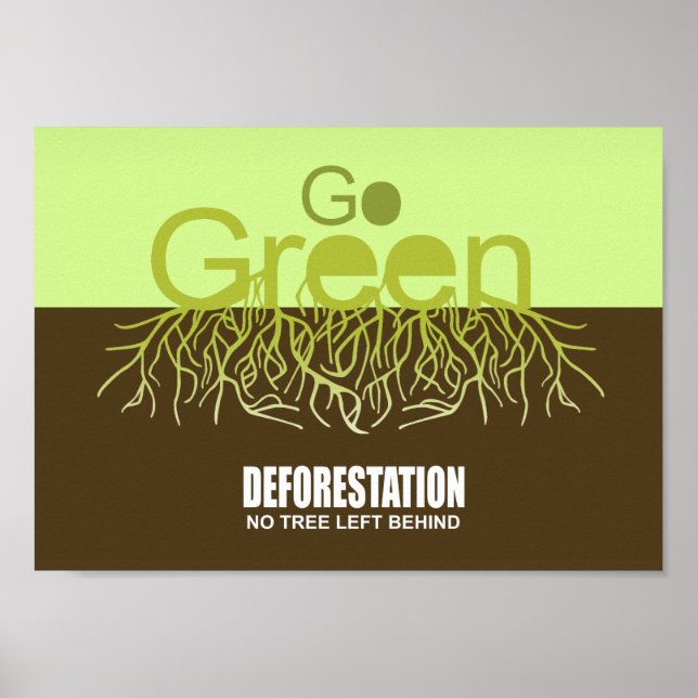 AFFICHES DÉFORESTATION - AUCUN ARBRE NE RESTE DERRIÈRE (Devant)