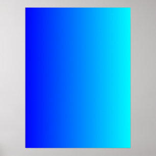 Affiches Dégradé de bleu à aqua