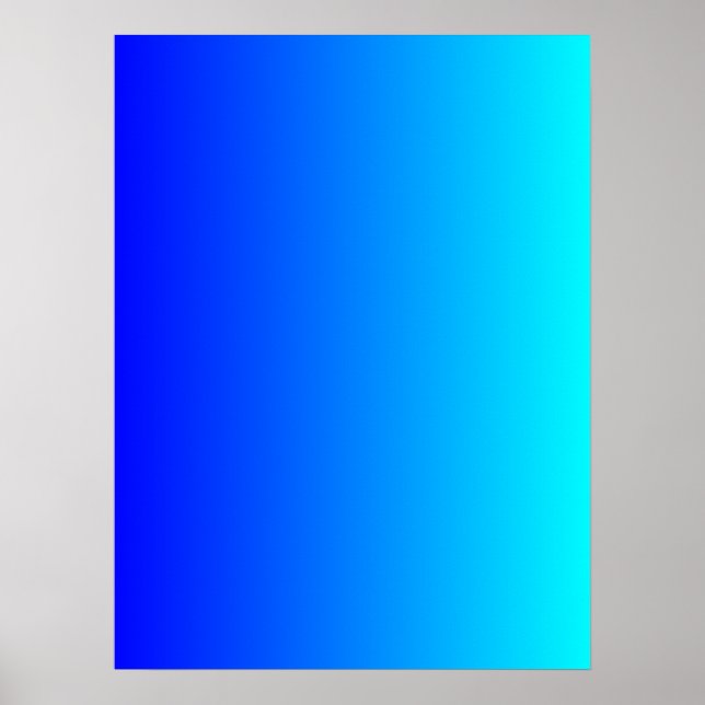 Affiches Dégradé de bleu à aqua (Devant)
