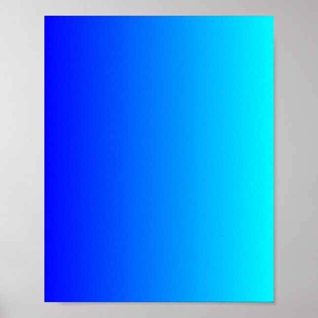 Affiches Dégradé de bleu à aqua (Devant)