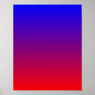 Affiches Dégradé de bleu à rouge