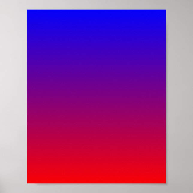 Affiches Dégradé de bleu à rouge (Devant)