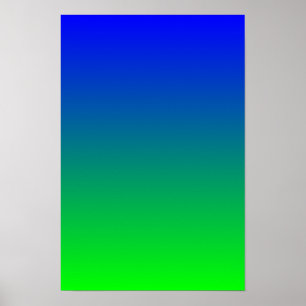 Affiches Dégradé de citron bleu