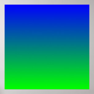 Affiches Dégradé de citron bleu