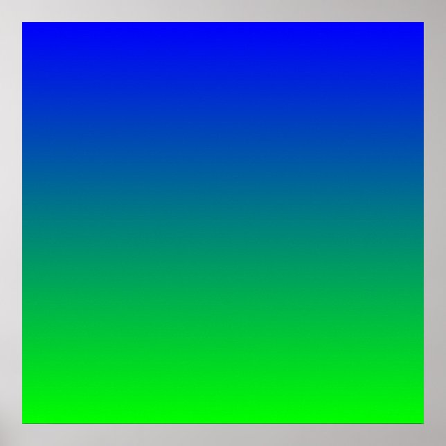 Affiches Dégradé de citron bleu (Devant)