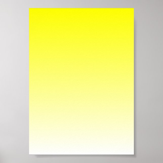 Affiches Dégradé jaune à blanc (Devant)