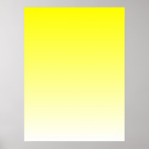 Affiches Dégradé jaune à blanc