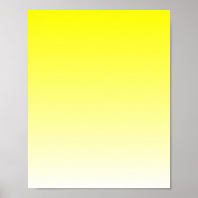 Affiches Dégradé jaune à blanc (Devant)