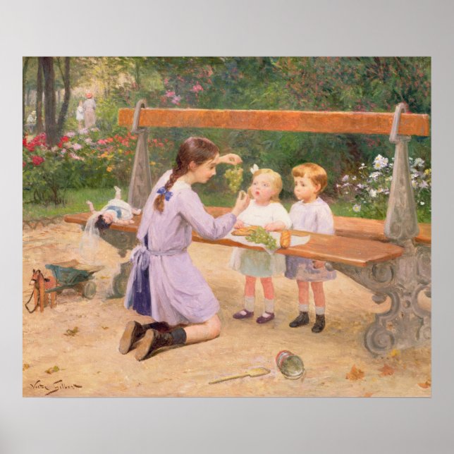 Affiches Dégustation de raisins (Devant)