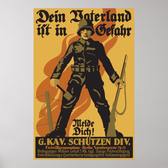 Affiches Dein Vaterland ist à Gefahr (Devant)