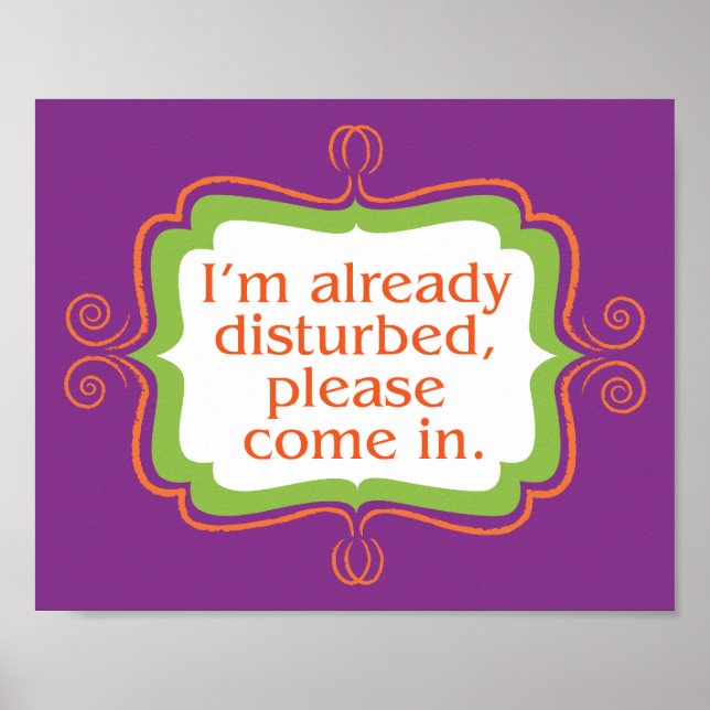 Affiches Déjà Perturbé, S'Il Vous Plaît Connectez-Vous (Devant)