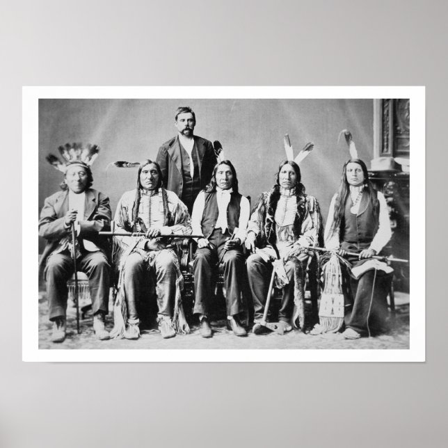 Affiches Délégation des chefs sioux, dirigée par Red Cloud  (Devant)