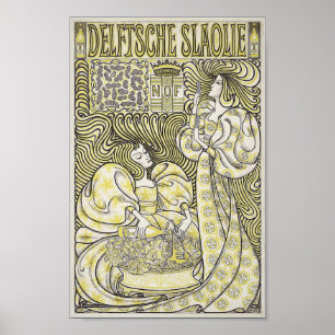 Affiches Delftsche Slaolie art nouveau