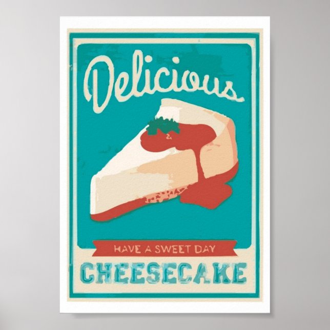 Affiches Délicieux gâteau au fromage (Devant)