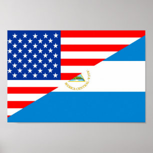 Affiches demi de drapeau Etats-Unis des Etats-Unis Amérique