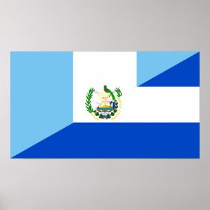 Affiches demi de symbole de pays de drapeau du Guatemala