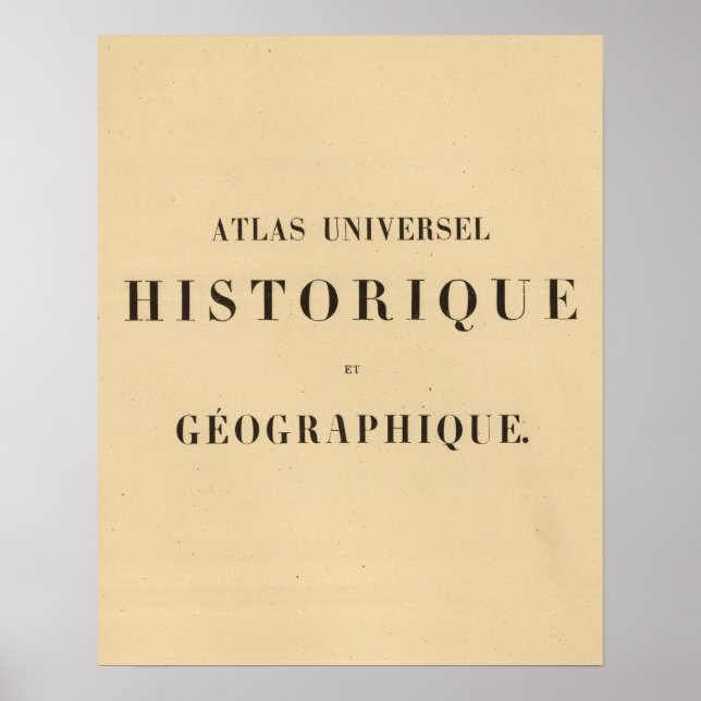 Affiches Demi-titre Atlas universel (Devant)