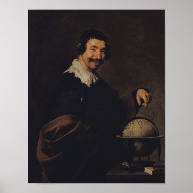 Affiches Democritus ou The Man with a Globe (Devant)
