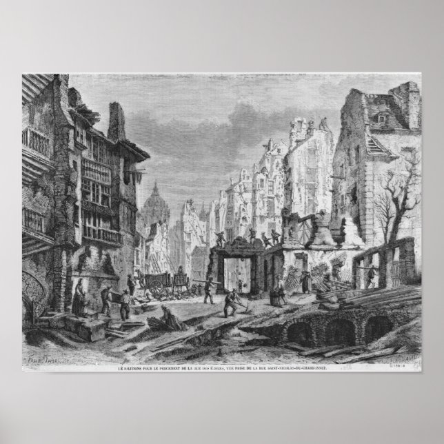 Affiches Démolition de la rue des Ecoles (Devant)