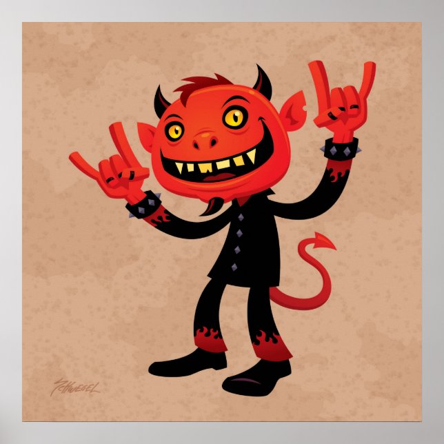 Affiches Démon métallique lourd (Devant)