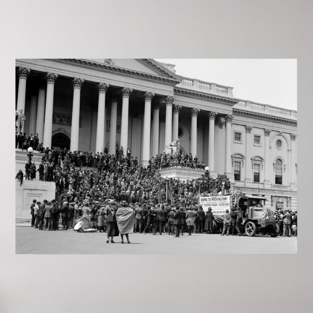 Affiches Démonstration de bonus vétéran WW1, 1922 (Devant)