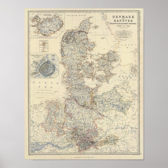 Affiches Denmark, Hanover, Brunswick, Mecklenburg (Devant)