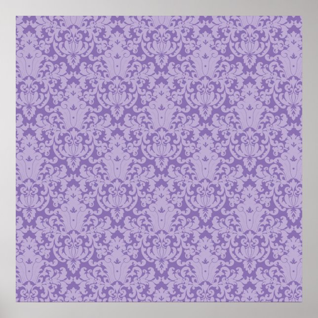 Affiches Dentelle Damas violet (Devant)