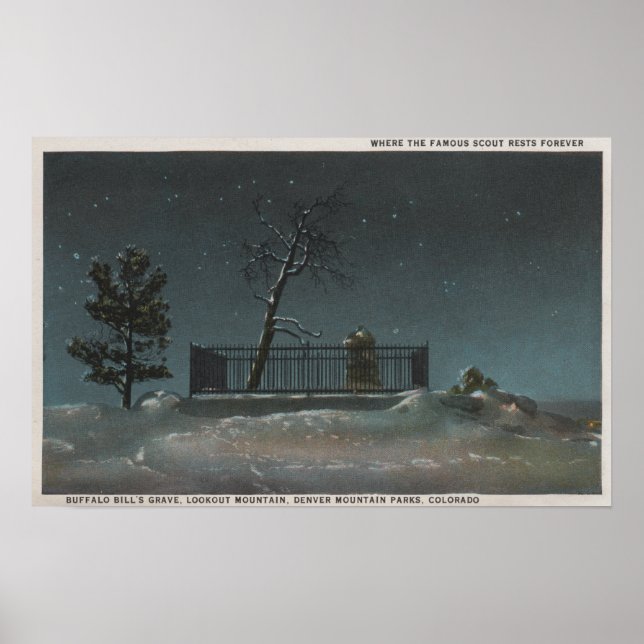 Affiches Denver, CO - La tombe de Buffalo Bill (Devant)