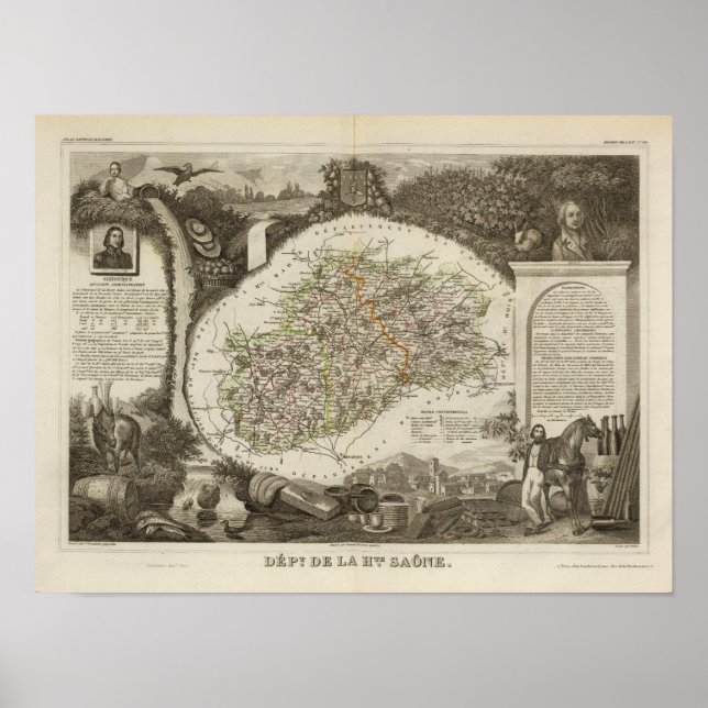 Affiches Département De La Saône (Devant)