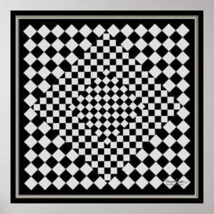 Affiches Déplacement de l'image noire et d'argent