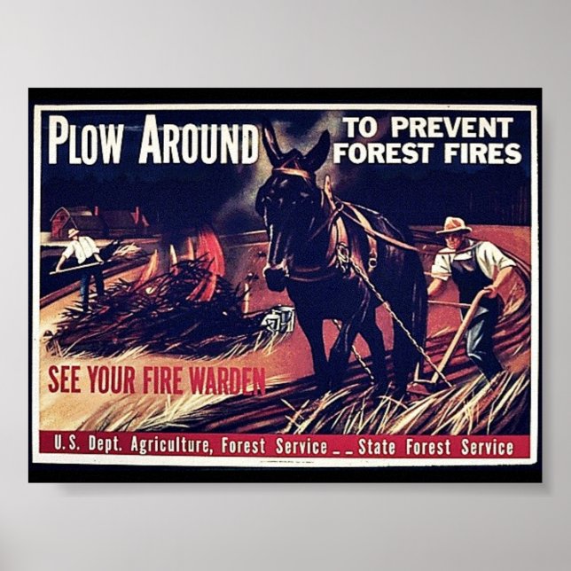 Affiches Déplacez-Vous Autour Pour Prévenir Les Incendies D (Devant)