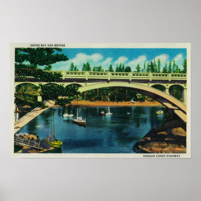 Affiches Depoe Bay et Bridge, OregonDepoe Bay, OU (Devant)