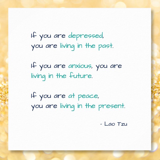 Affiches Déprimé anxieux à la paix Zen Vie Citation de vie (Depressed Anxious at Peace Zen Living Life Quote Poster)