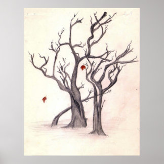 Affiches Derniers Feuilles d'automne