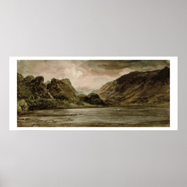 Affiches Derwentwater, Cumberland, vers 1806 (Devant)