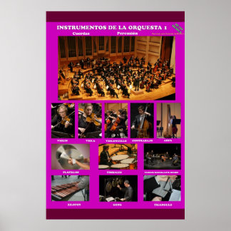 Affiches des instruments orchestre I Instruments Orchestra