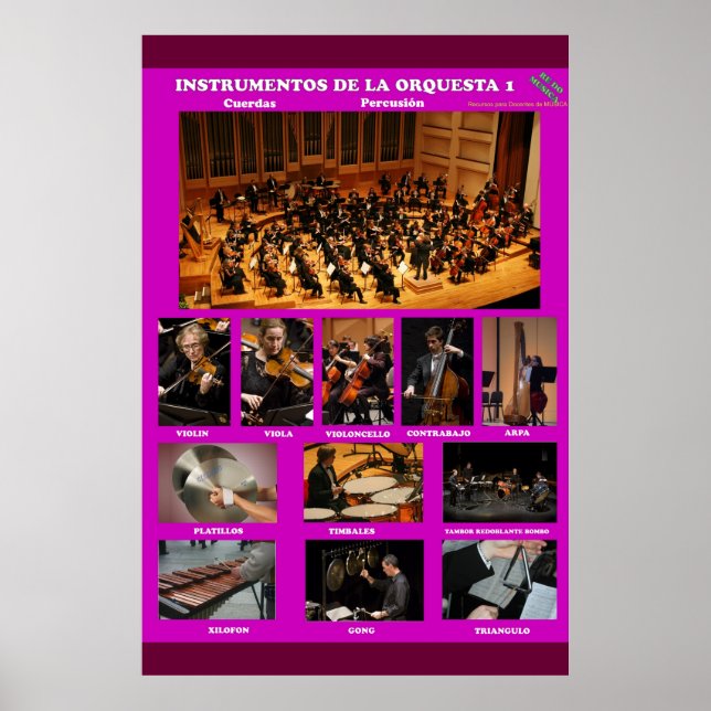 Affiches des instruments orchestre I Instruments Orchestra (Devant)