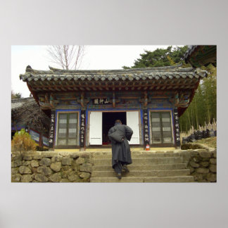Affiches Des moines à la montagne du palgong, Daegu Corée d