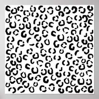 Affiches Des patters de Black and White Leopard.