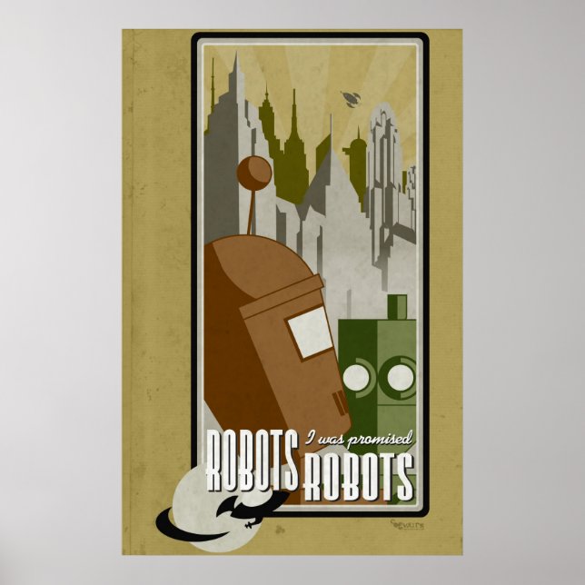 Affiches Des robots ! On m'a promis des robots ! (Devant)