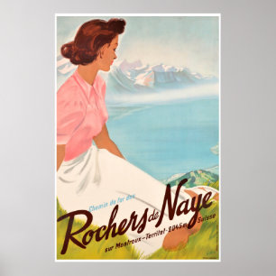 Affiches DES Rochers de Naye, sur Montreux de Chemin de