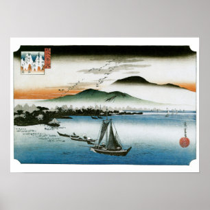 Affiches Descending Geese - Vintage Hiroshige Prints