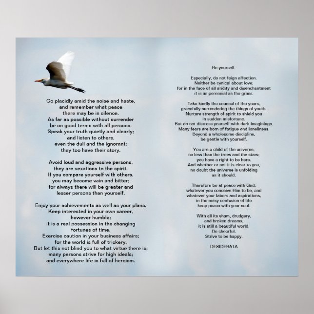 Affiches Desiderata (Devant)