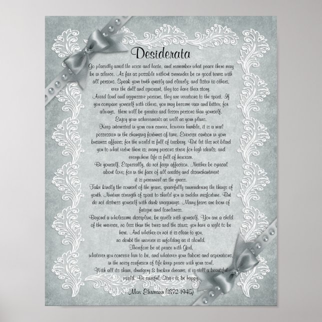 Affiches Desiderata (Devant)